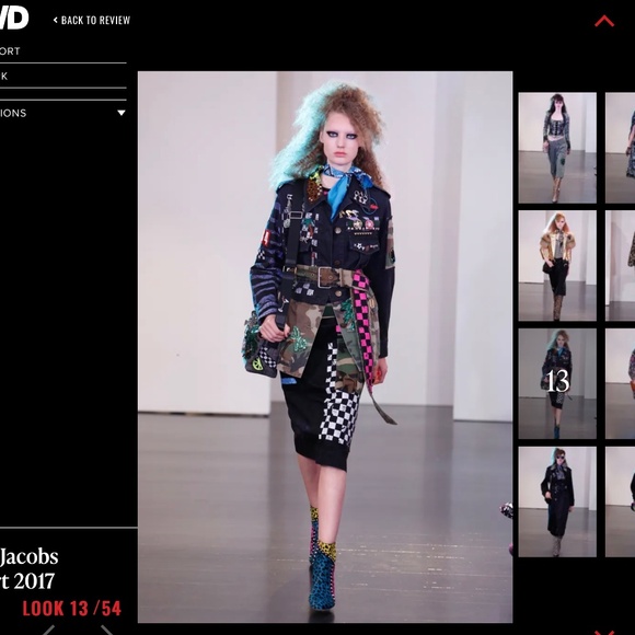 Marc Jacobs Resort 2017 Black Patchwork Cargo Midi Skirt with Belt - Picture 8 of 8